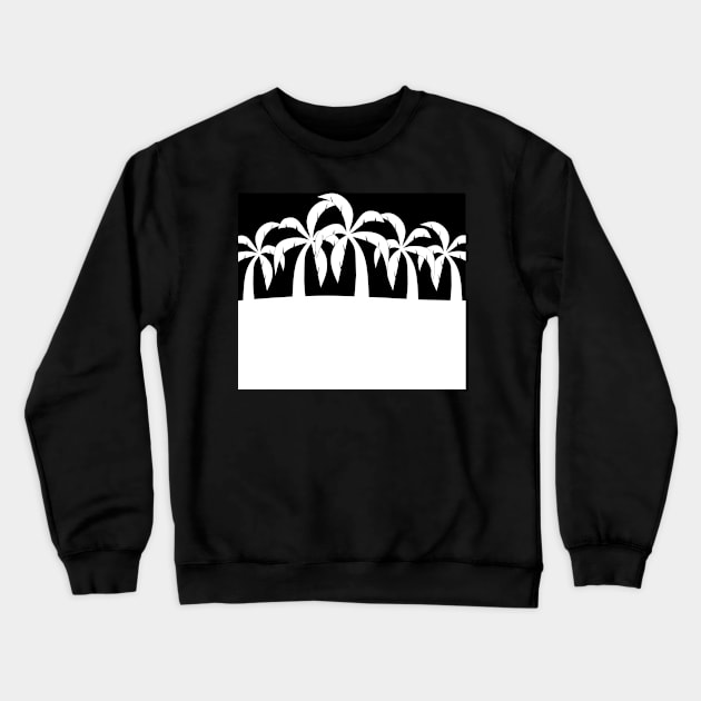 WHITE Palm Night Crewneck Sweatshirt by SartorisArt1